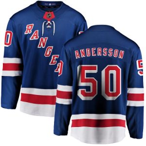 Herren New York Rangers Eishockey Trikot Lias Andersson #50 Breakaway Königsblau Fanatics Branded Heim